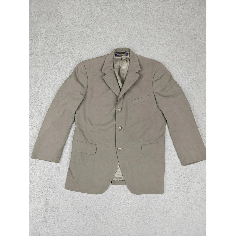 Vintage Brooks‎ Brothers Blazer Mens 40R Brown Brookstretch 346 Sport Coat USA